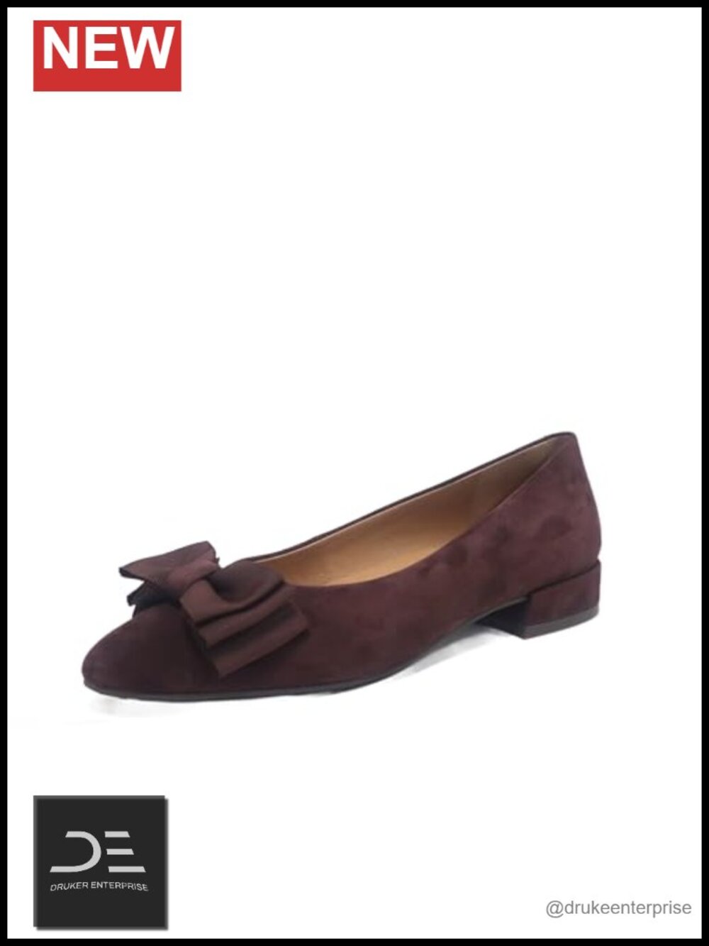Suede Ballet Flats with Cushioned Insole and Low Heel